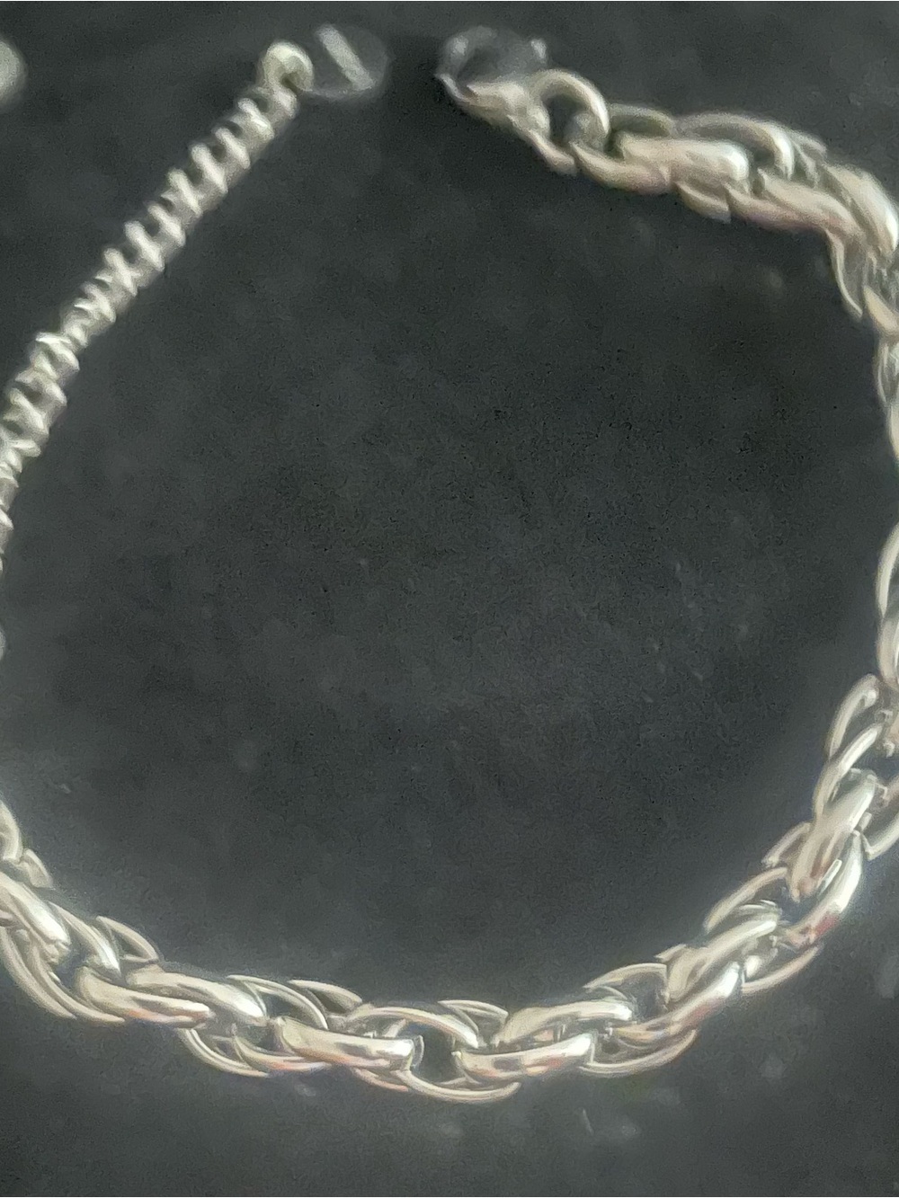 Women stainless steel Silver Rope Chain Bracelet